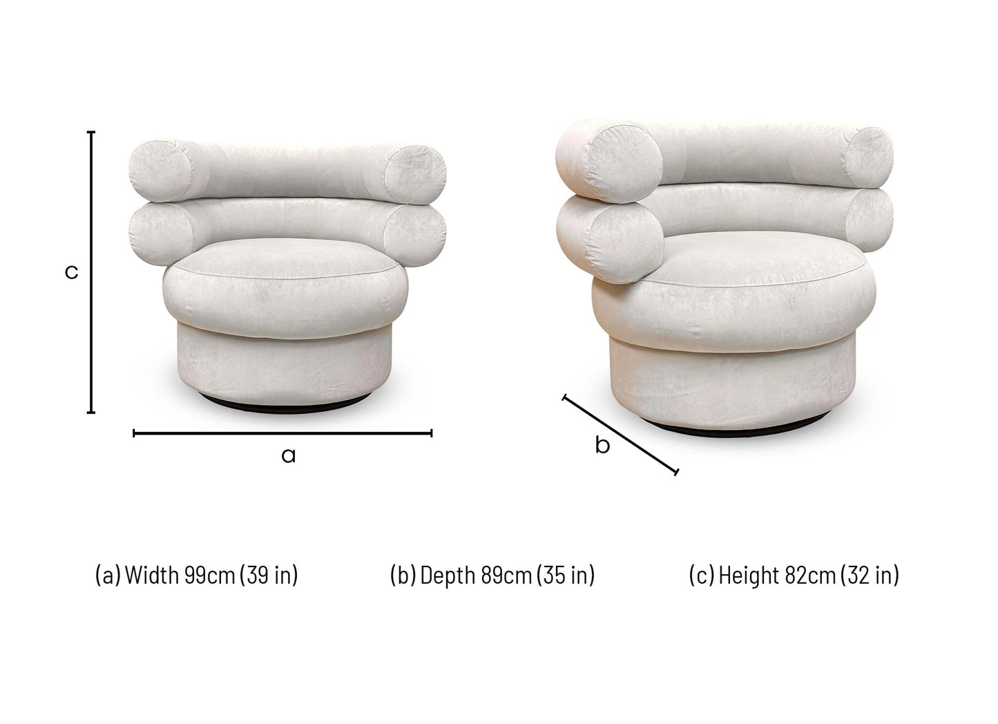 ‘Fitzrovia’ Fog Silver Linen Fabric Accent Swivel Chair