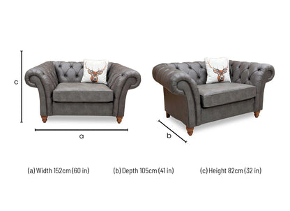 'Ranger' Grey Endurance Fabric Manual Recliner Armchairs - Set of 2