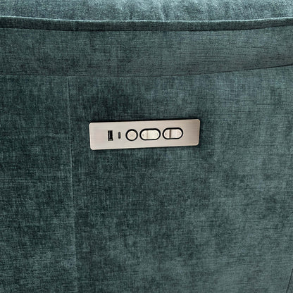 Close-up of the Forest Green linen-style fabric, highlighting the depth of color and the premium textured weave.