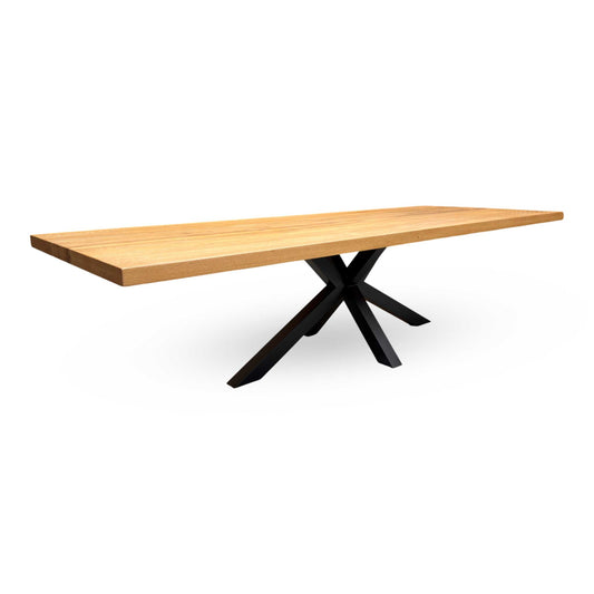 Bodahl ‘Terra’ 1 Oil Solid Oak 300cm Straight Edge Dining Table with Star Base