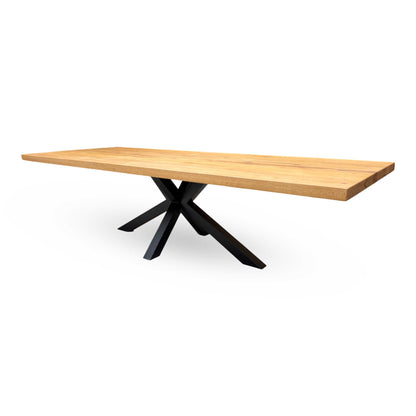 Bodahl 'Terra' 1 Oil Solid Oak 300cm Straight Edge Dining Table with Star Base - product photo 3