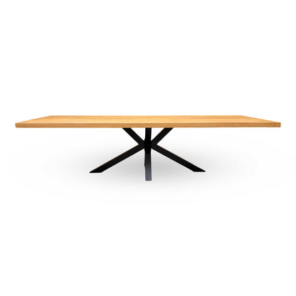 Bodahl 'Terra' 1 Oil Solid Oak 300cm Straight Edge Dining Table with Star Base - product photo 4
