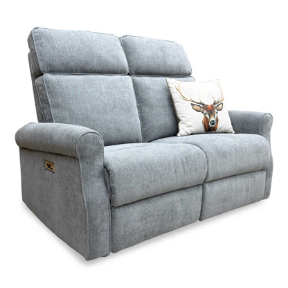 ‘Jessica' Dark Grey Fabric 2 Seater Power Recliner Sofa - product photo 4