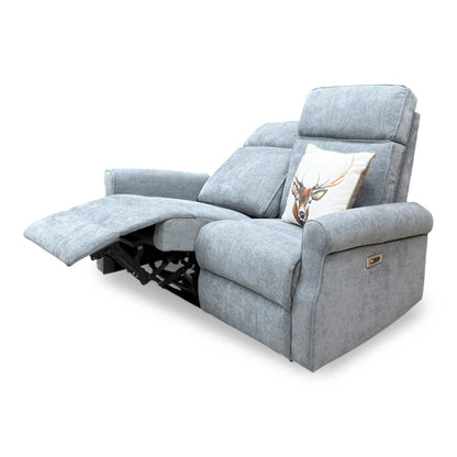 ‘Jessica' Dark Grey Fabric 2 Seater Power Recliner Sofa - product photo 7