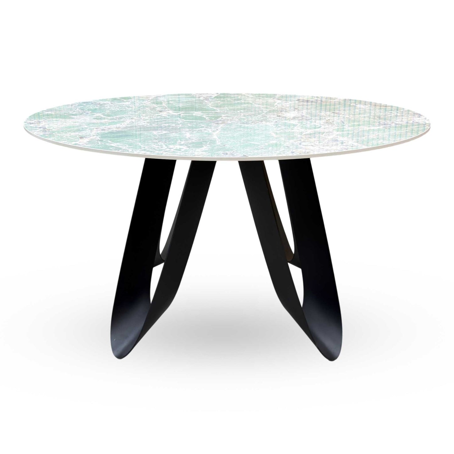 ‘Minnesota’ Green Ceramic Top 135cm Round Dining Table - product photo 3