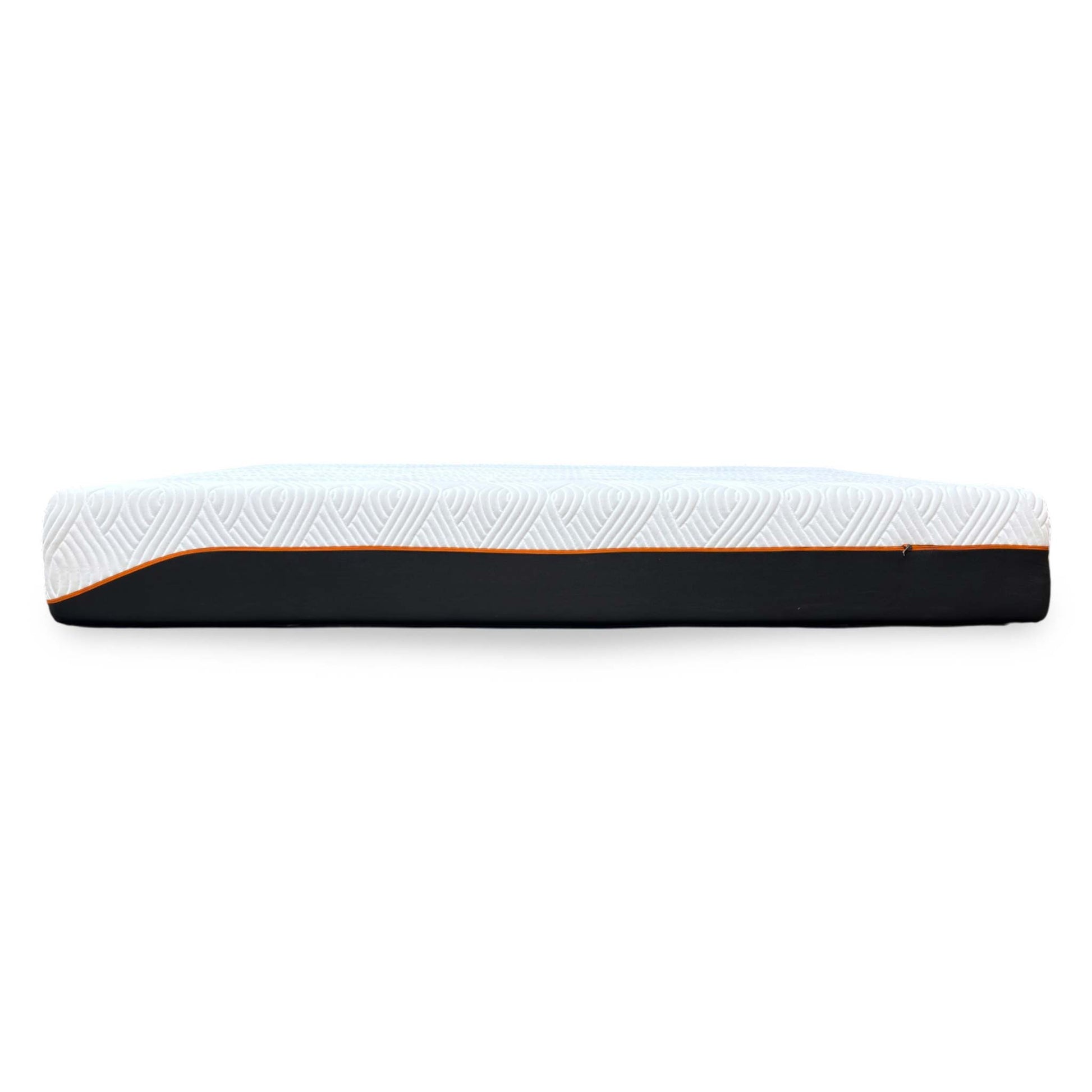 Side profile view of the Dormeo Octaspring Hybrid Super King mattress, emphasizing its premium depth, structured edge-to-edge support walls, and tailored fabric finish.