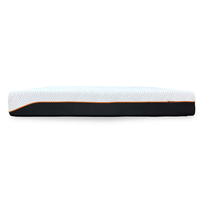 Side profile view of the Dormeo Octaspring Hybrid Super King mattress, emphasizing its premium depth, structured edge-to-edge support walls, and tailored fabric finish.
