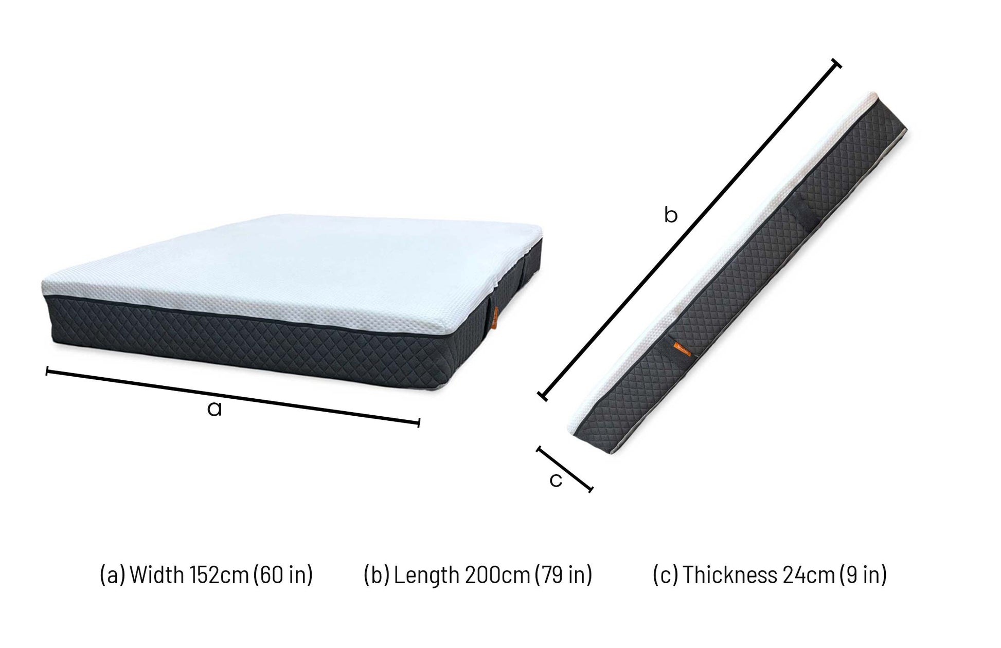 Emma Mattress Original Hypoallergenic Spring Free Foam Mattress with X-Shaped Stitching - King Furniture Village