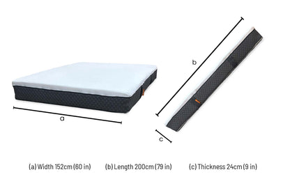 Emma Mattress Original Hypoallergenic Spring Free Foam Mattress with X-Shaped Stitching - King Furniture Village