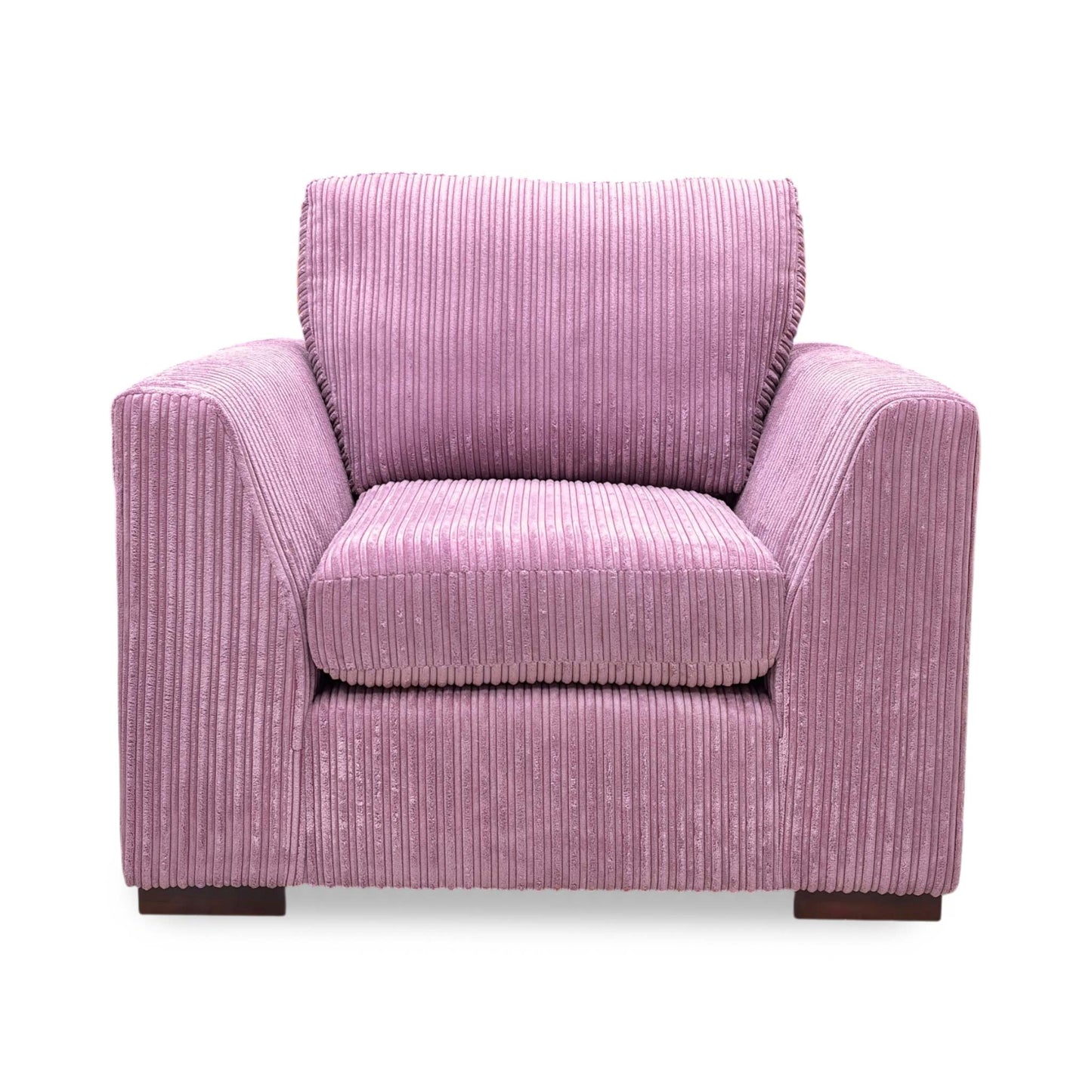 ‘Heydon’ Lilac Purple Marley Jumbo Cord Armchair - product photo 4