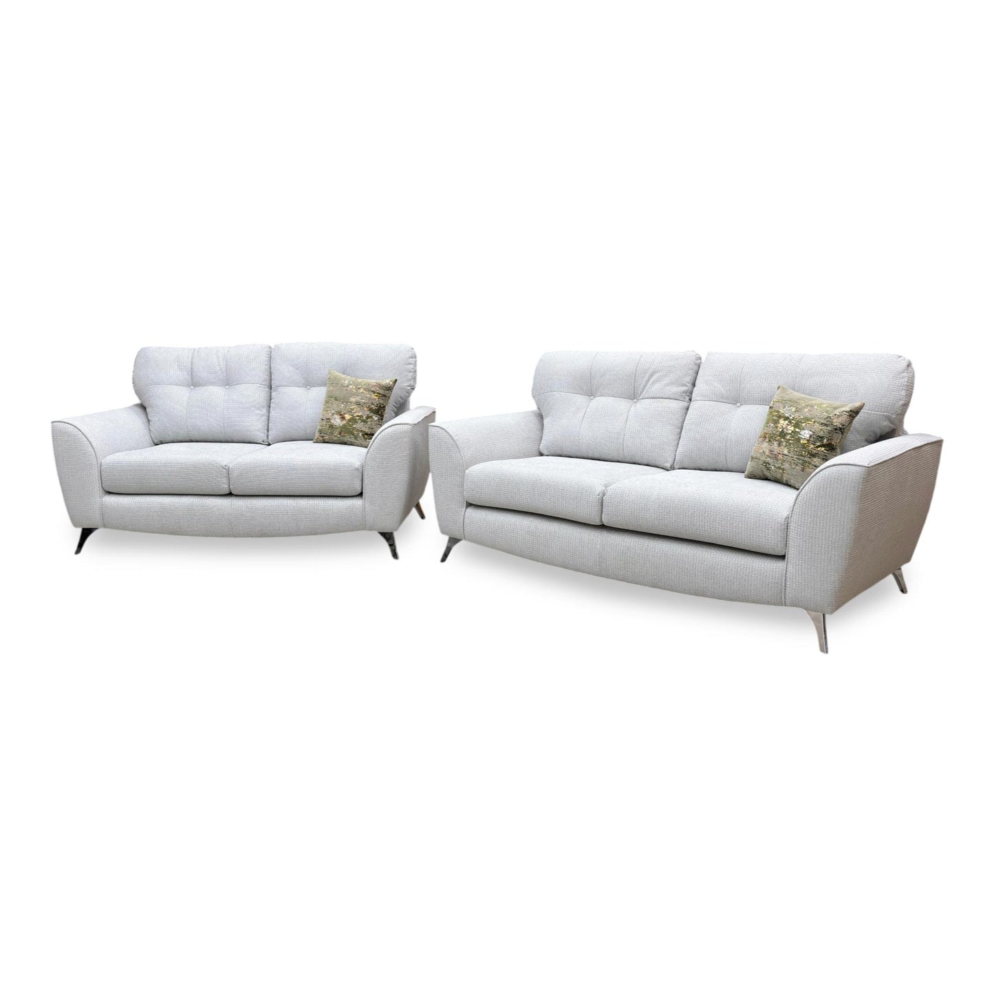 Side profile view of a Dawson sofa unit, demonstrating the 95cm depth profile, straight-edge structural lining, and tidy tailored border seams.
