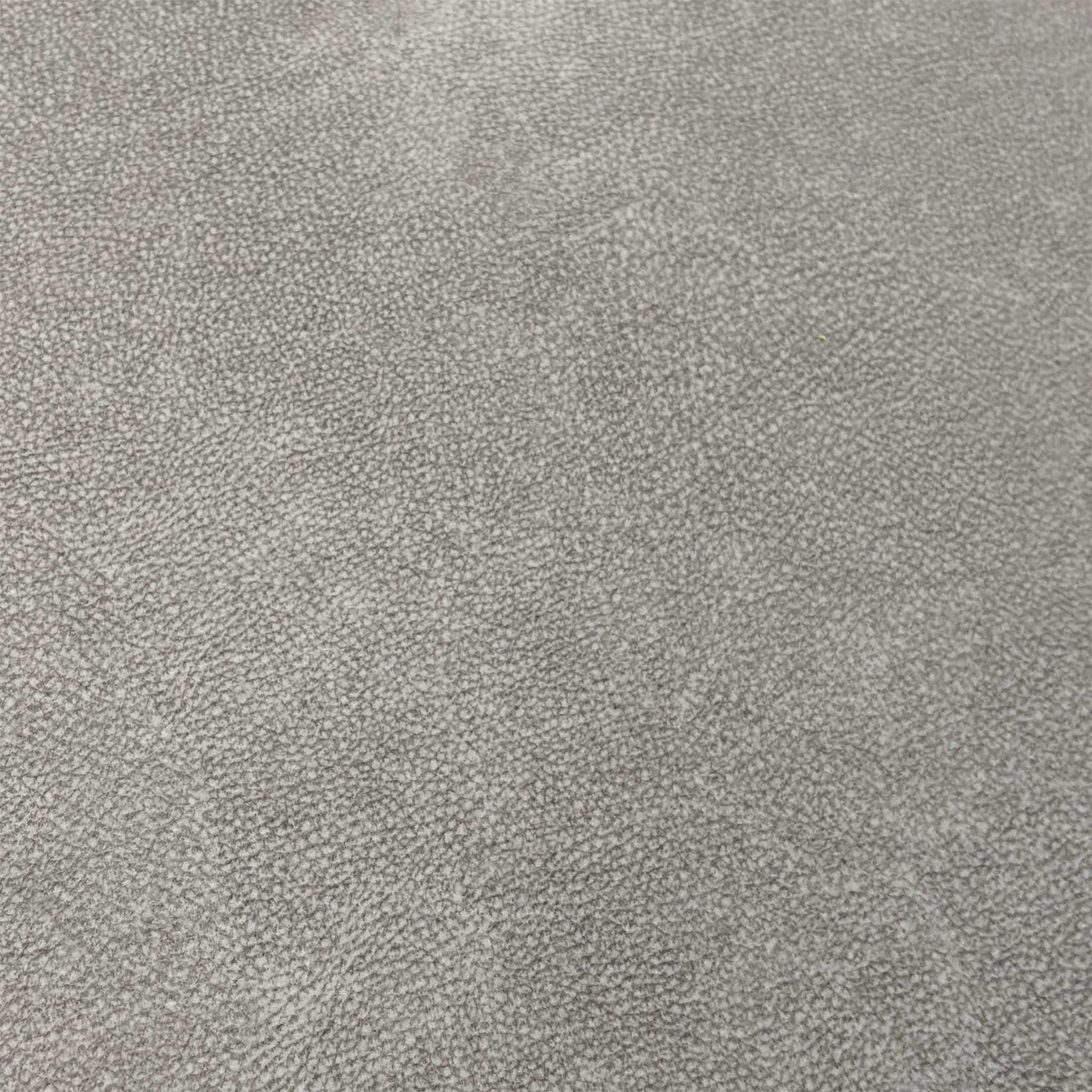 Close-up shot of the high-quality Dexter Stone fabric, detailing the intricate textured weave, modern grey tones, and premium tailored stitching lines.