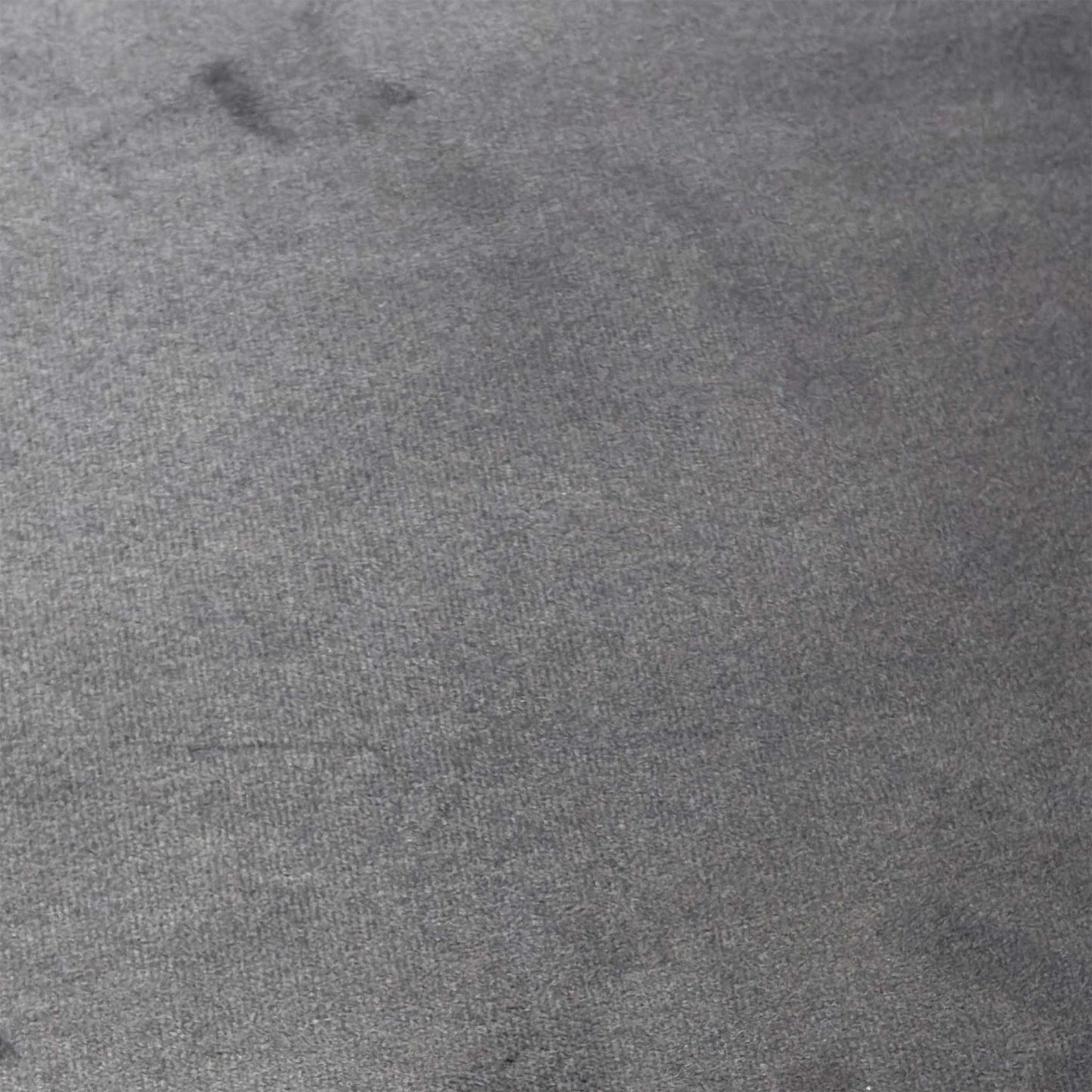 Close-up of the Steel Grey velvet fabric, highlighting the dense, shimmering pile and the durable quality of the material.