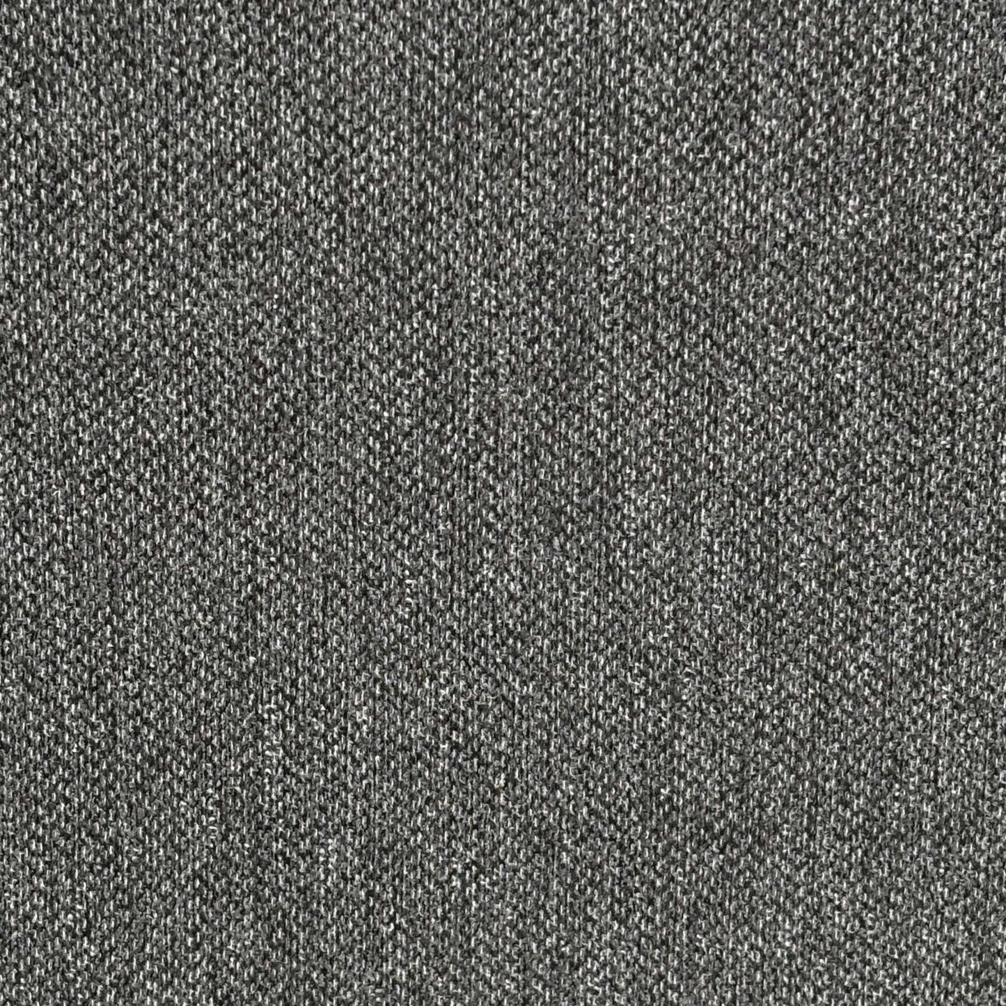High-definition close-up shot of the Orkney charcoal fabric upholstery, detailing its thick, tightly woven multi-tonal grey textile pattern and high-quality tailored stitching.