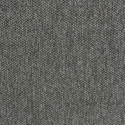 High-definition close-up shot of the Orkney charcoal fabric upholstery, detailing its thick, tightly woven multi-tonal grey textile pattern and high-quality tailored stitching.