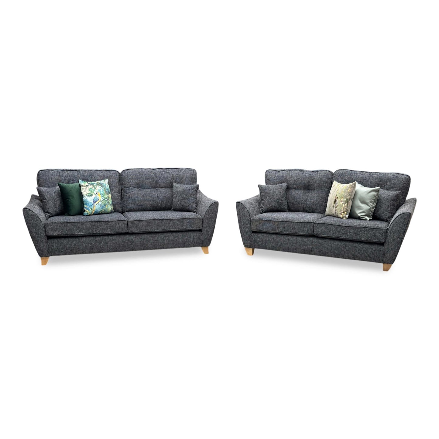 Side profile view of a Halstow sofa, emphasizing the supportive angle of the backrest, clean track arm padding, and its streamlined living room footprint.