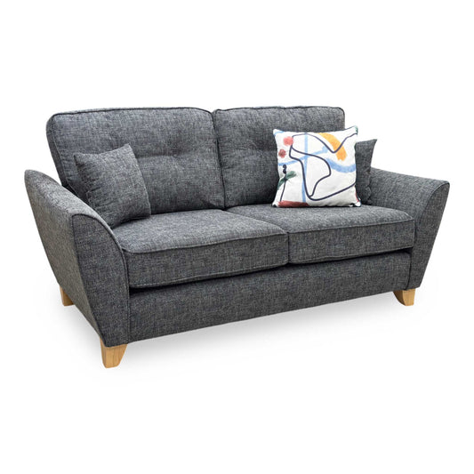 ‘Halstow’ Charcoal Fabric 2 Seater Sofa