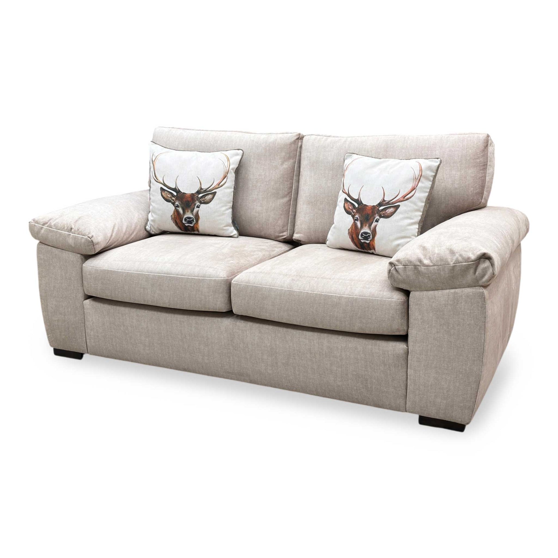 Side profile view of the sofa, emphasizing the supportive angle of the backrest, clean arm cushioning, and its streamlined, space-saving living room depth.