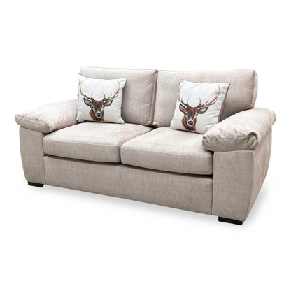 Side profile view of the sofa, emphasizing the supportive angle of the backrest, clean arm cushioning, and its streamlined, space-saving living room depth.