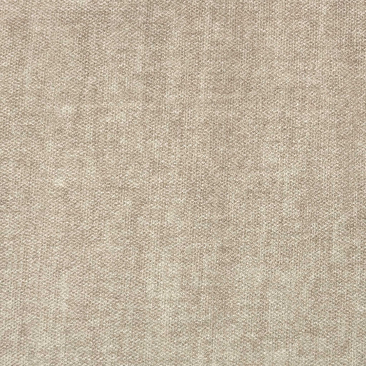 High-definition close-up shot of the beige fabric upholstery, highlighting its fine, durable weave pattern, warm neutral tone, and high-quality tailored seams.