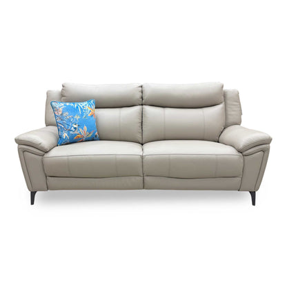 'Panache' Oyster Cat-40-08 Leather 3 Seater Sofa