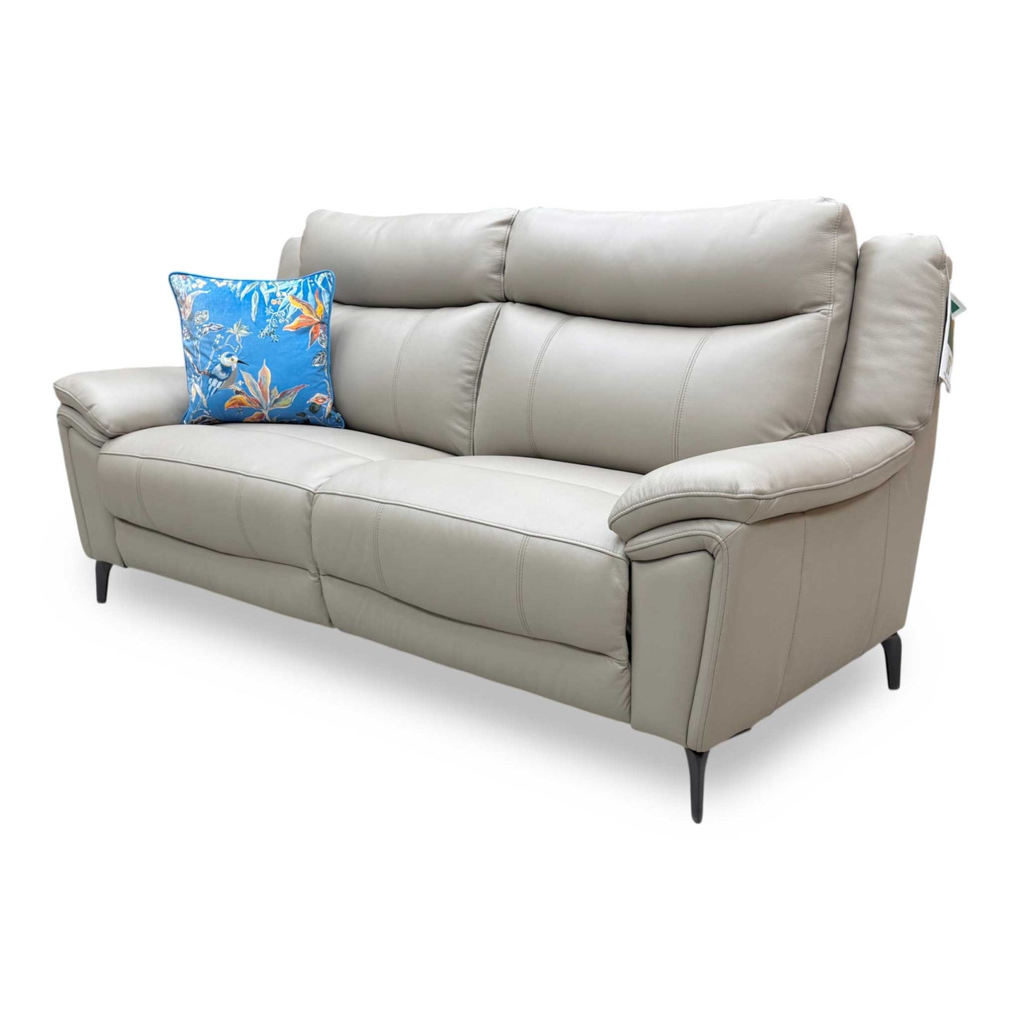 'Panache' Oyster Cat-40-08 Leather 3 Seater Sofa