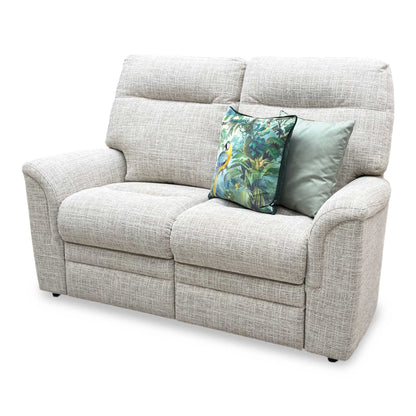 Side profile of the ‘Hudson’ sofa, highlighting the ergonomic curvature of the high backrest, comfortable arm pads, and compact structural footprint.