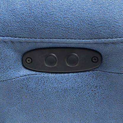 ‘Contempo’ Bfa-Blj-R10 Blue Suede Fabric Power Recliner Right Hand Facing Chaise End Sofa - product photo 7