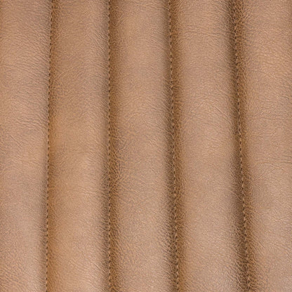 Close-up shot of the Tan Brown leather on the Bodahl ‘Terra’ chair, showcasing the intricate diamond-quilted back pattern, thick heavy-duty stitching, and natural, distressed leather grain.