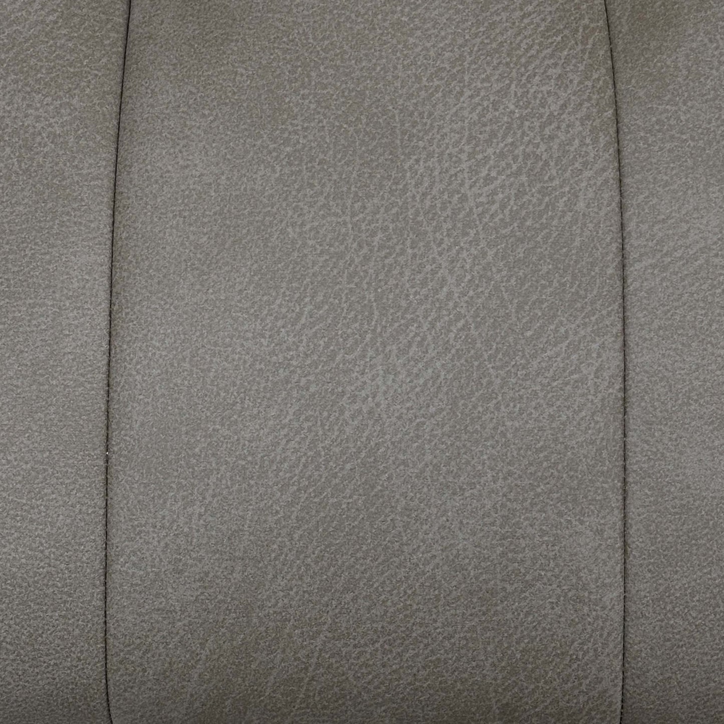 Close up shot for the ‘Germain’ Taupe faux leather dining chairs, highlighting the pair configuration, smooth 180-degree swivel return function, and modern industrial style.