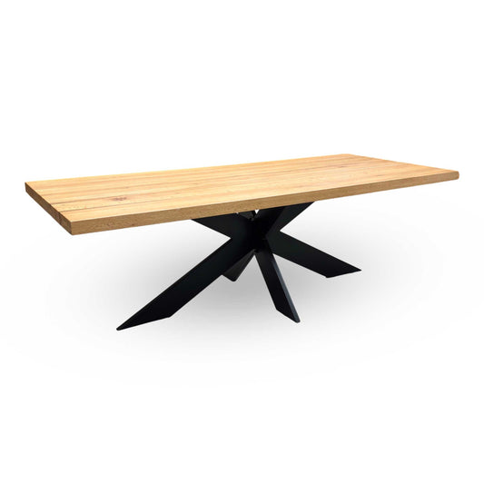 Bodahl ‘Terra’ 1 Oil Solid Oak 240cm Dining Table with Metal Star Base