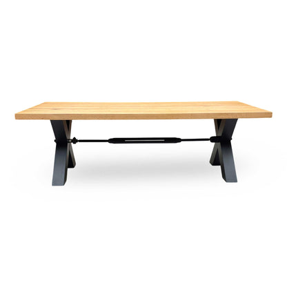 Bodahl ‘Terra’ 1 Oil Solid Oak 240cm Dining Table with Metal Star Base