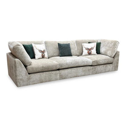 ‘Savoy’ Imperial Pebble Fabric 3 Seater Sofa