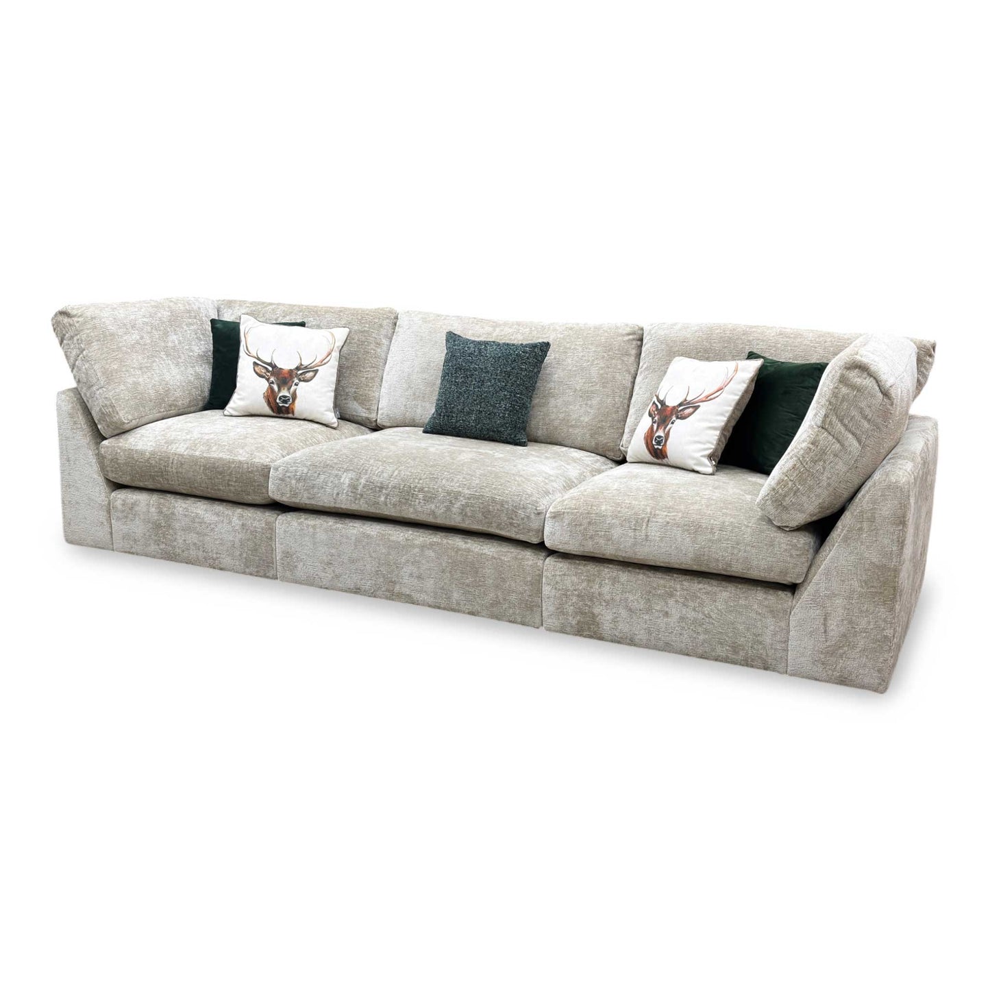 ‘Savoy’ Imperial Pebble Fabric 3 Seater Sofa