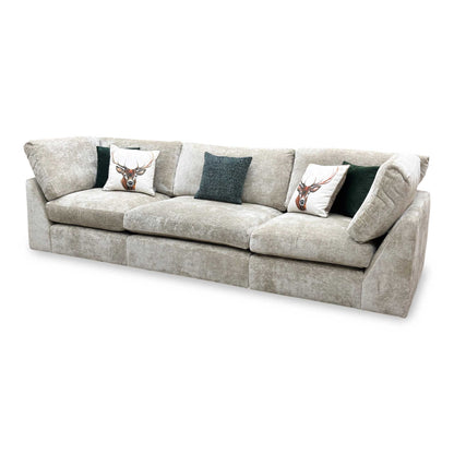 ‘Savoy’ Imperial Pebble Fabric 3 Seater Sofa