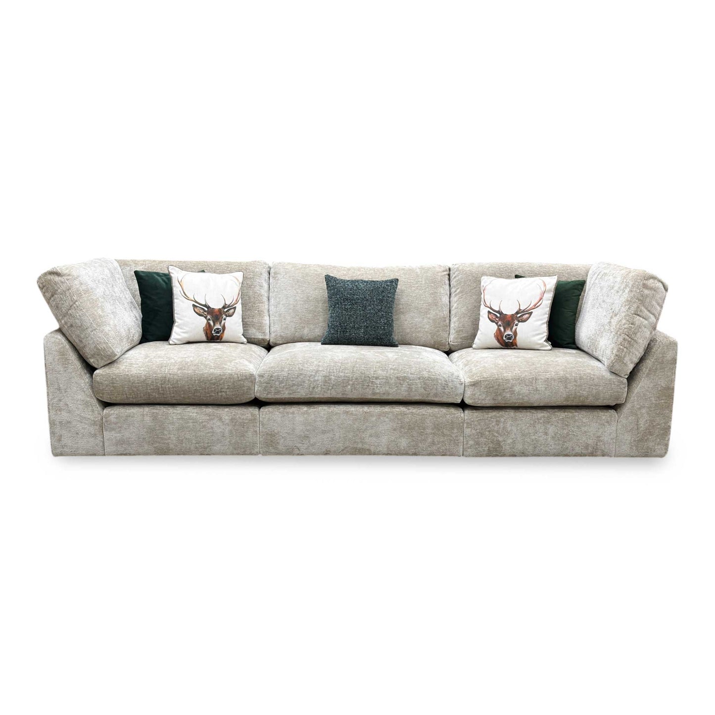 ‘Savoy’ Imperial Pebble Fabric 3 Seater Sofa
