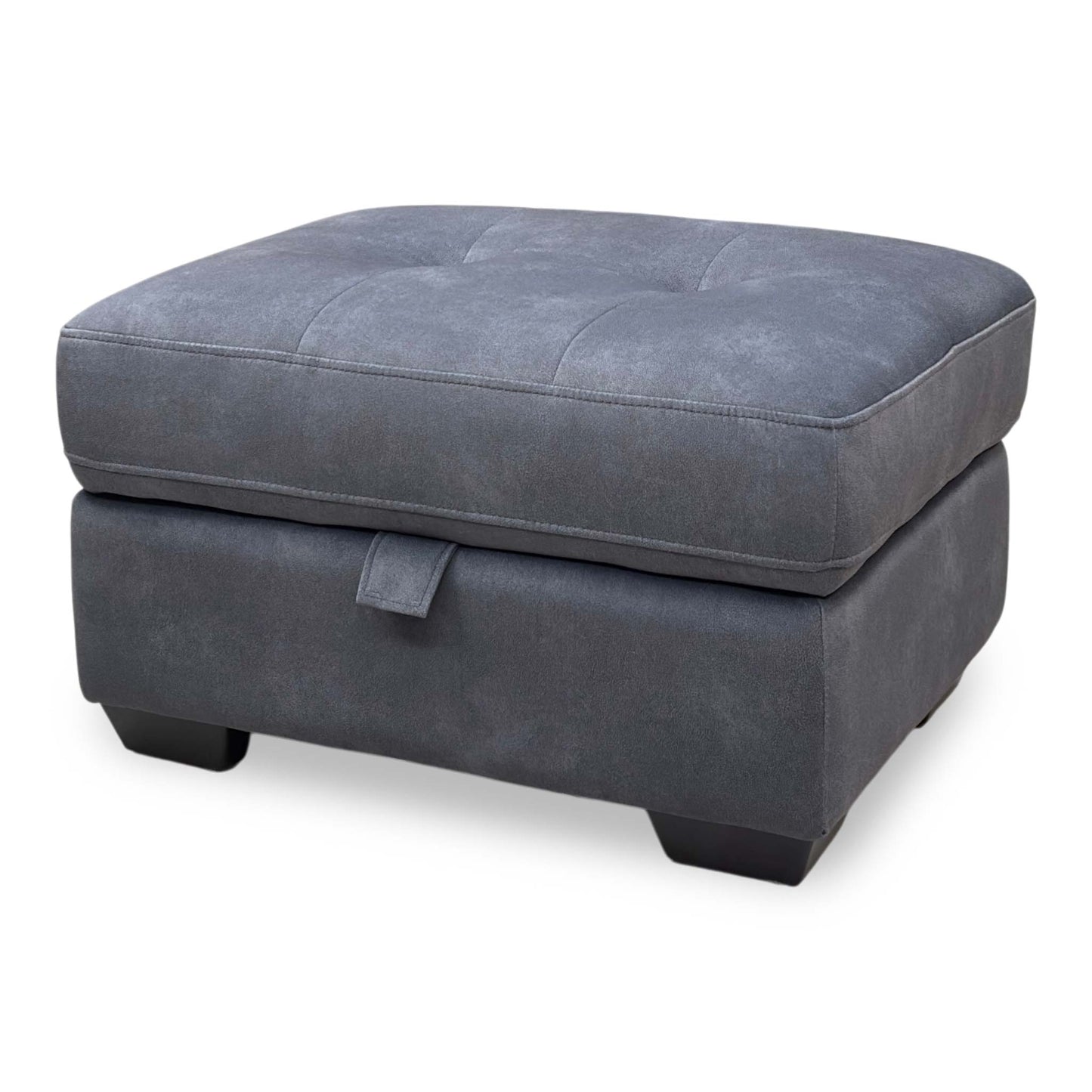 ‘Dinky’ Dexter Shadow Grey Fabric Large Storage Footstool