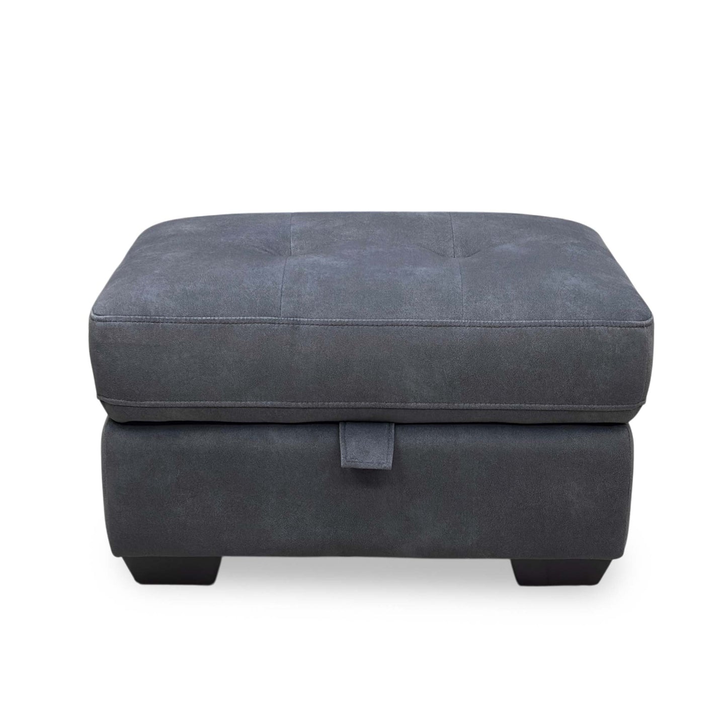 ‘Dinky’ Dexter Shadow Grey Fabric Large Storage Footstool