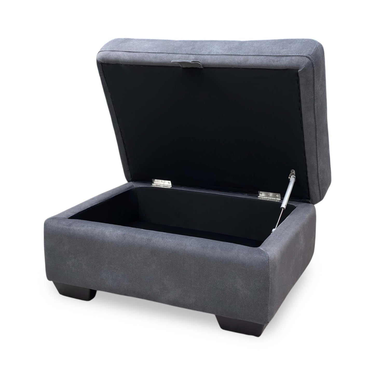 ‘Dinky’ Dexter Shadow Grey Fabric Large Storage Footstool