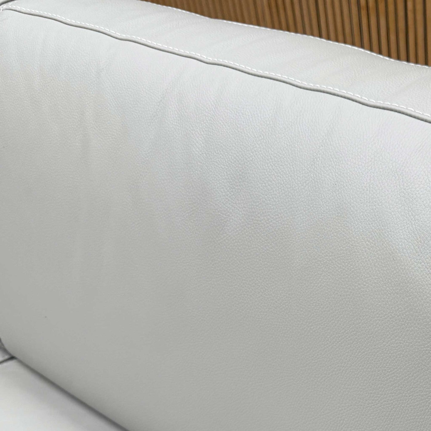 Nicoletti 'Alcova' Torello Tortora Grey Dark Feet Leather 2.5 Seater Sofa Bed with Scroll Arms