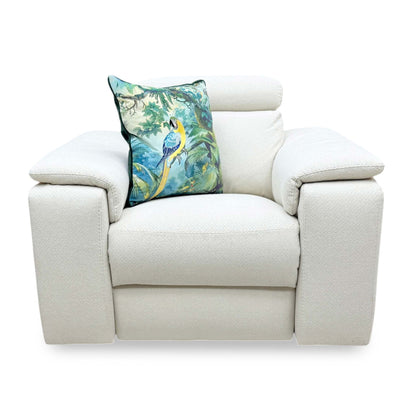 Nicoletti 'Davide' Baobab Beige Fabric Swivel Rocker Power Recliner Chair