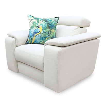 Nicoletti 'Davide' Baobab Beige Fabric Swivel Rocker Power Recliner Chair