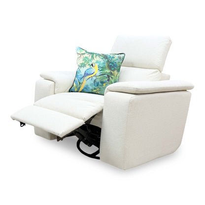 Nicoletti 'Davide' Baobab Beige Fabric Swivel Rocker Power Recliner Chair