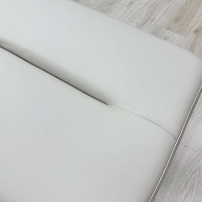 'Avorio' Neutral Faux Leather Low Dining Bench