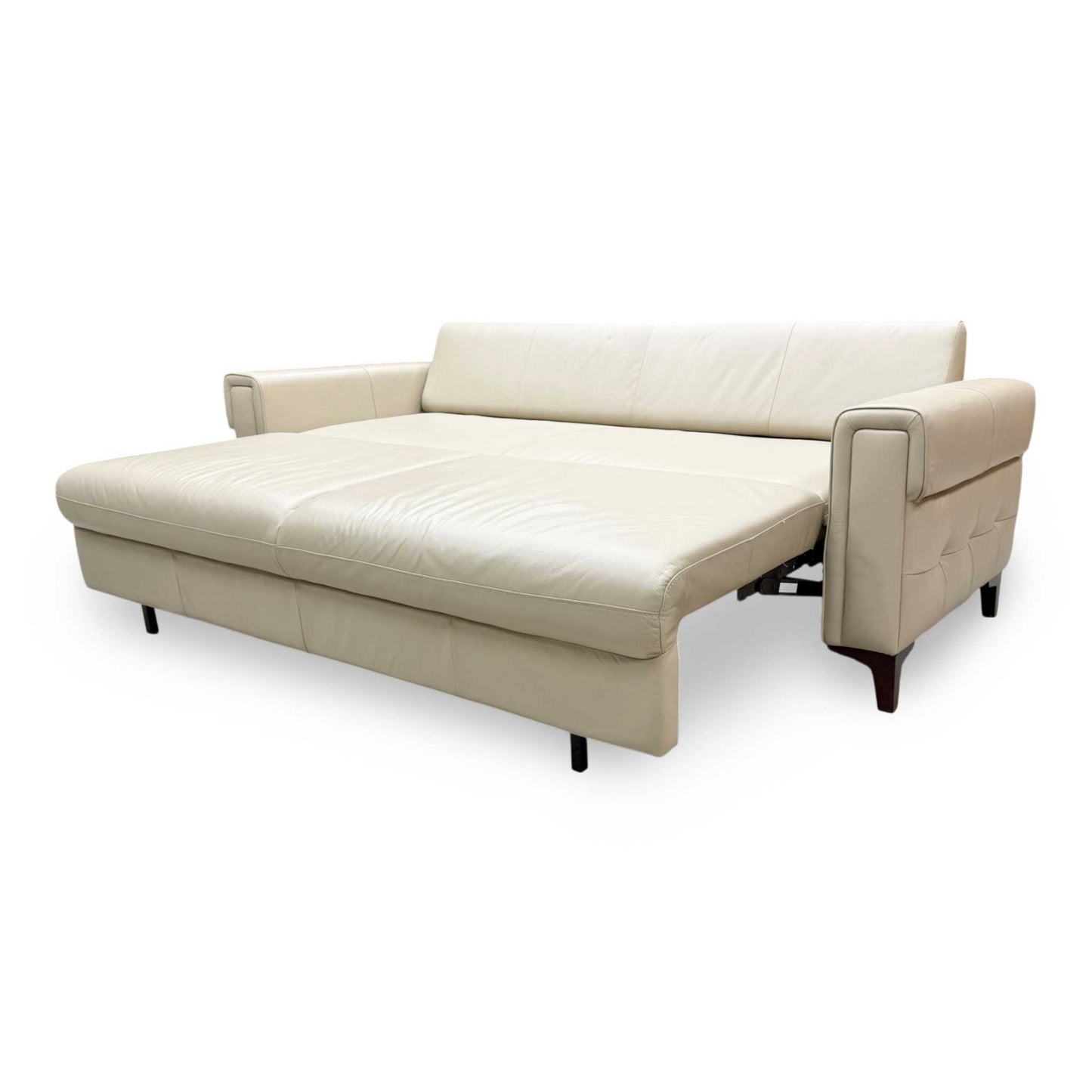 'Zoom' Dacota Pebble Cream La-4305 Leather 3 Seater Sofa Bed