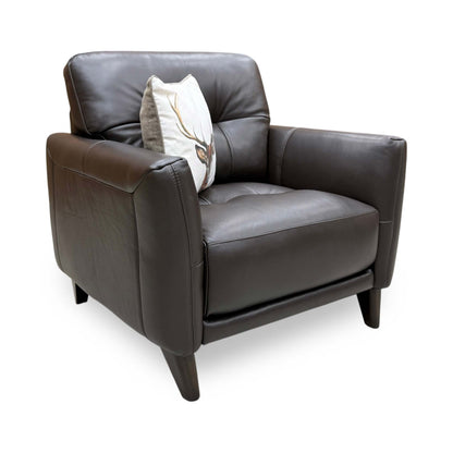 World of Leather 'Uno' Nc-037c Dark Chocolate Brown Leather Chair