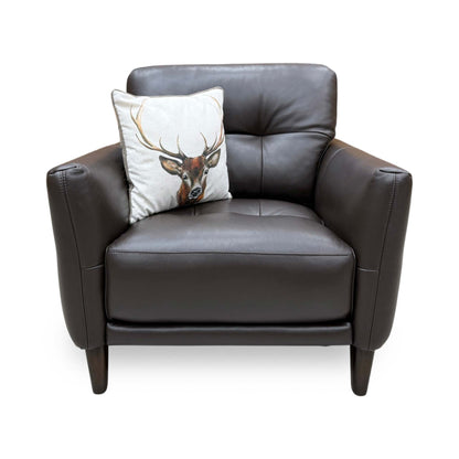 World of Leather 'Uno' Nc-037c Dark Chocolate Brown Leather Chair