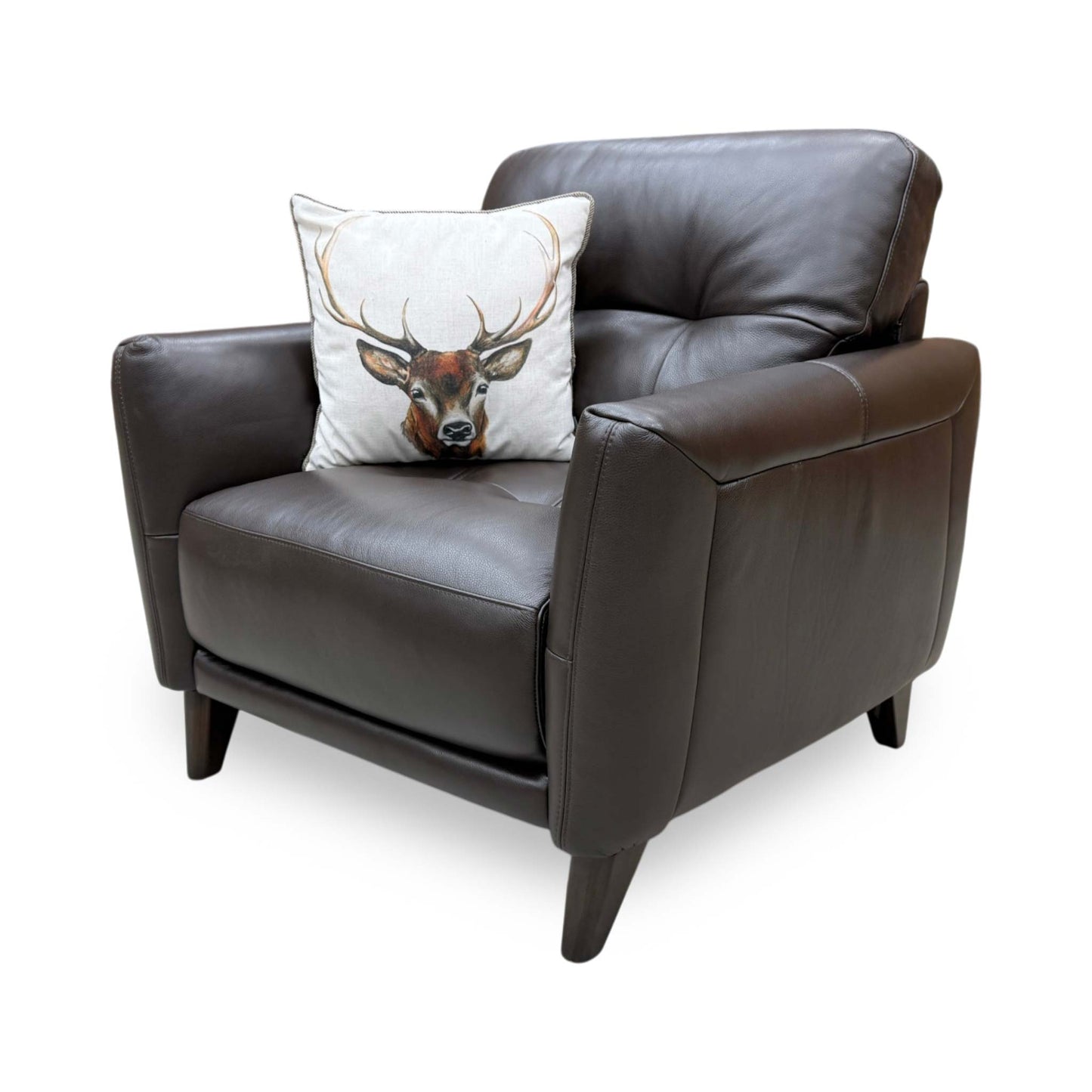 World of Leather 'Uno' Nc-037c Dark Chocolate Brown Leather Chair