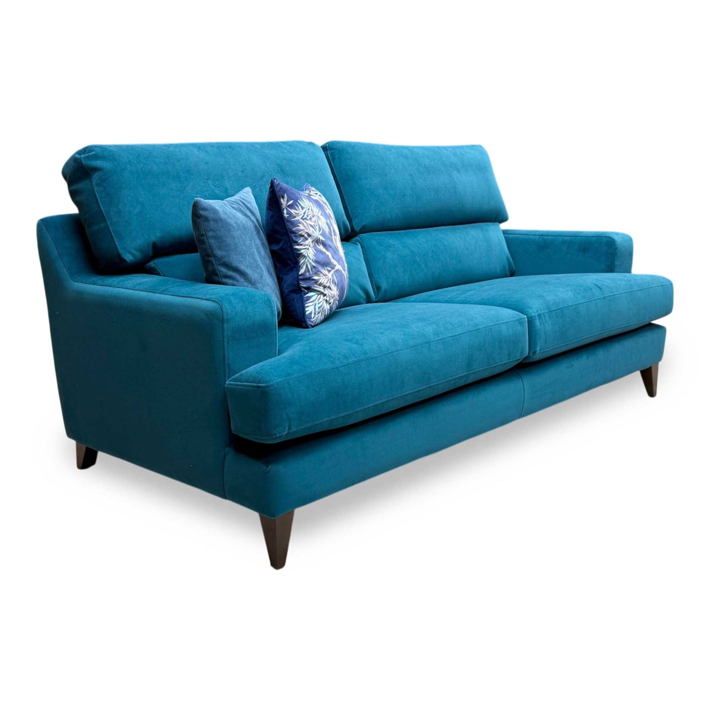 The Lounge Co. 'Romilly' Dra008 Dragoneye Teal Wa Ft Fabric 3 Seater Sofa