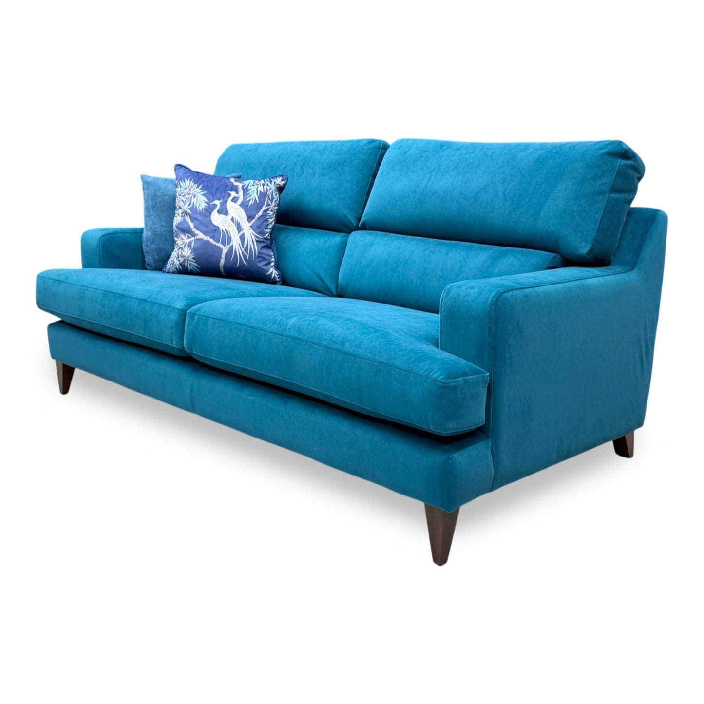 The Lounge Co. 'Romilly' Dra008 Dragoneye Teal Wa Ft Fabric 3 Seater Sofa